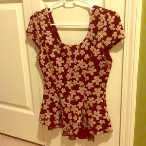 Flower peplum top
